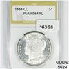 Image 1 : 1884-CC Morgan Silver Dollar PGA-MS64 PL