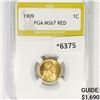 Image 1 : 1909 Wheat Cent PGA-MS67 RED