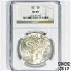 Image 1 : 1923 Silver Peace Dollar NGC-MS63