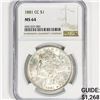 Image 1 : 1881-CC Morgan Silver Dollar NGC-MS64