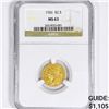 Image 1 : 1926 $2.50 Gold Quarter Eagle NGC-MS63