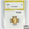 Image 1 : 1891 Indian Head Cent PGA-MS65 RED