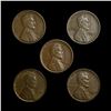 Image 1 : (5) Wheat Cents