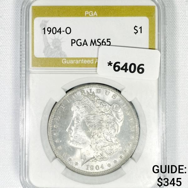 1904-O Morgan Silver Dollar PGA-MS65