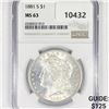 Image 1 : 1881-S Morgan Silver Dollar NGC-MS63