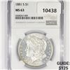 Image 1 : 1881-S Morgan Silver Dollar NGC-MS63