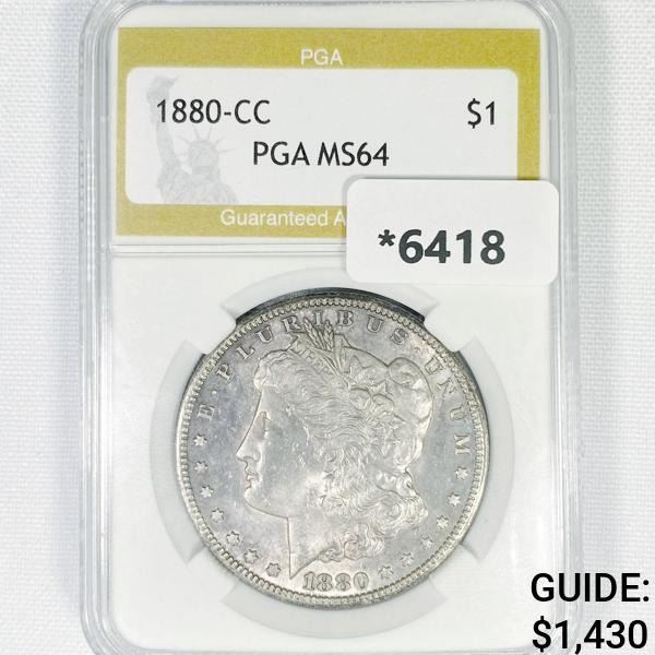 1880-CC Morgan Silver Dollar PGA-MS64