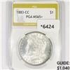 Image 1 : 1883-CC Morgan Silver Dollar PGA-MS65+