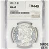 Image 1 : 1881-S Morgan Silver Dollar NGC-MS63