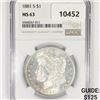 Image 1 : 1881-S Morgan Silver Dollar NGC-MS63