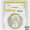 Image 1 : 1927 Silver Peace Dollar PGA-MS63+
