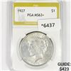 Image 1 : 1927 Silver Peace Dollar PGA-MS63+