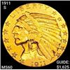 Image 1 : 1911-S $5 Gold Half Eagle UNC