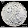 Image 1 : 1920-S Walking Liberty Half Dollar UNC