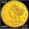 Image 1 : 1842 $5 Gold Half Eagle UNCIRCULATED