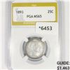 Image 1 : 1893 Barber Quarter PGA-MS65