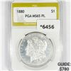 Image 1 : 1880 Morgan Silver Dollar PGA-MS65 PL