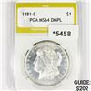 Image 1 : 1881-S Morgan Silver Dollar PGA-MS64 DMPL