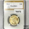 Image 1 : 1913 $10 Gold Eagle PGA-MS63+