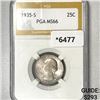 Image 1 : 1935-S Washington Silver Quarter PGA-MS66