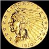 Image 1 : 1910 $2.50 Gold Quarter Eagle UNCIRCULATED