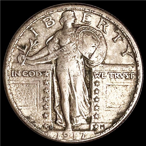 1917-D Standing Liberty Quarter LIGHTLY