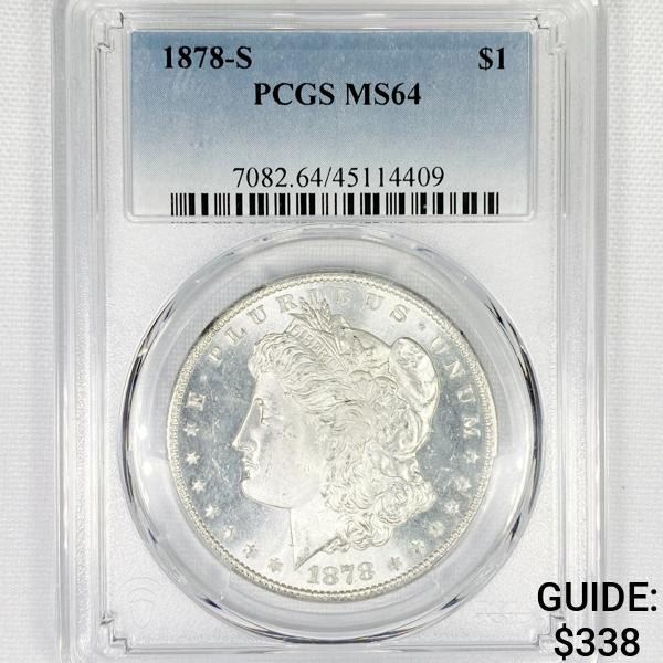 1878-S Morgan Silver Dollar PCGS-MS64