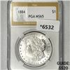 Image 1 : 1884 Morgan Silver Dollar PGA-MS65