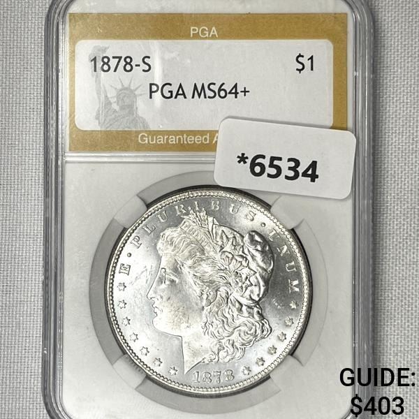 1878-S Morgan Silver Dollar PGA-MS64+