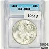 Image 1 : 1922 Silver Peace Dollar ICG-MS65