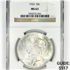 Image 1 : 1922 Silver Peace Dollar NGC-MS63