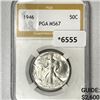 Image 1 : 1946 Walking Liberty Half Dollar PGA-MS67