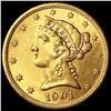 Image 1 : 1901-S $5 Gold Half Eagle UNCIRCULATED