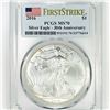 Image 1 : 2016 Silver Eagle PCGS-MS70 30th Anniv.