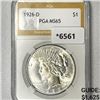 Image 1 : 1926-D Silver Peace Dollar PGA-MS65