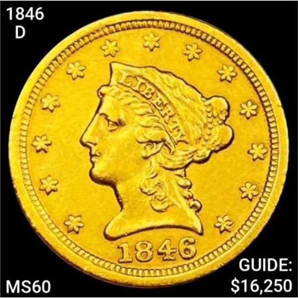 1846-D $2.50 Gold Quarter Eagle UNCIRCULATED