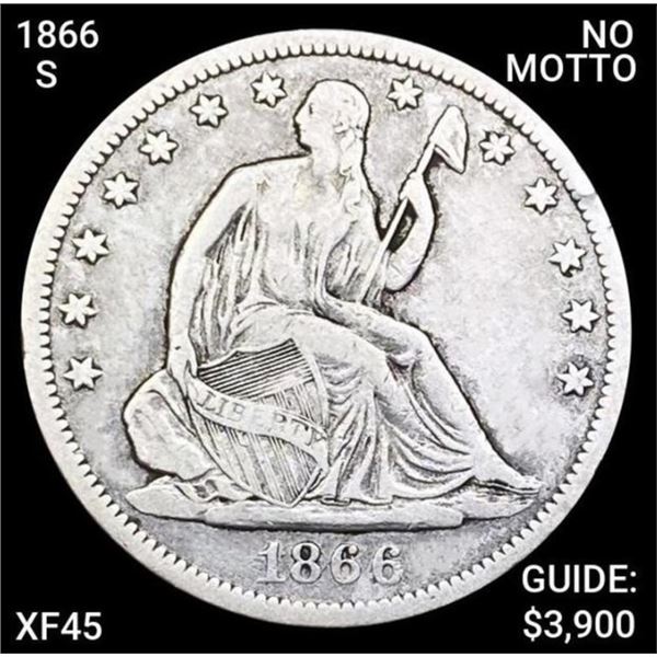 1866-S Seated Liberty Half Dollar LIGHTLY CIRC
