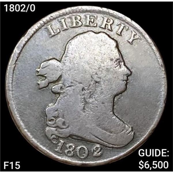 1802/0 Draped Bust Half Cent LIGHT CIRC