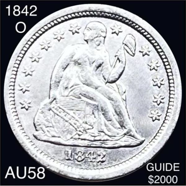 1842-O Seated Liberty Dime CHOICE AU