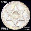 Image 1 : 1867 Three Cent Silver Piece GEM PROOF