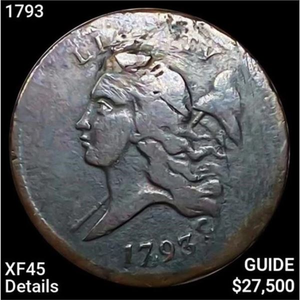 1793 Liberty Cap Half Cent LIGHTLY CIRCULATED