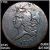 Image 1 : 1793 Liberty Cap Half Cent LIGHTLY CIRCULATED