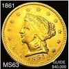 Image 1 : 1861 $2.50 Private Mint Gold Denver CHOICE BU