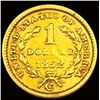 Image 2 : 1852-C Rare Gold Dollar CHOICE AU
