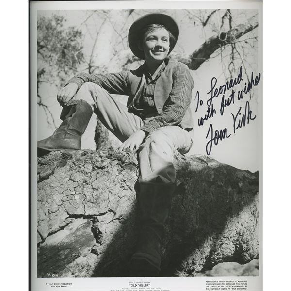 Tommy Kirk signed "Old Yeller" film