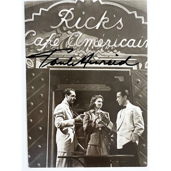 Casablanca Paul Henreid signed postcard