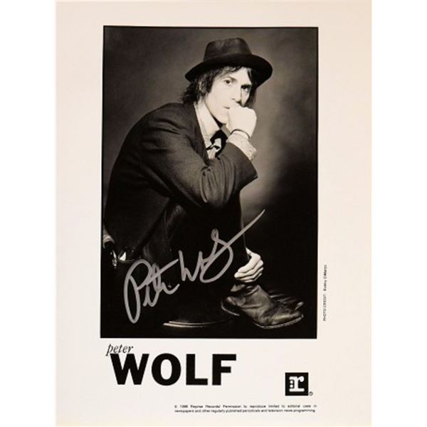 Peter Wolf signed promo photo