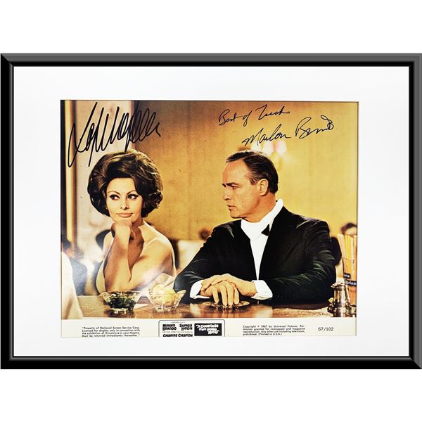 Marlon Brando, Sophia Loren signed movie photo
