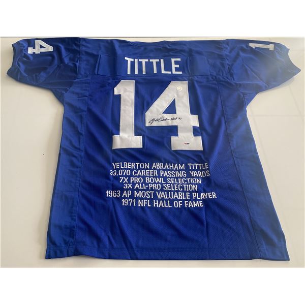 Y.A. Tittle signed jersey PSA DNA