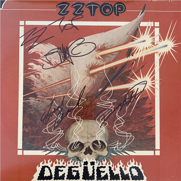 ZZ Top Deguello signed album